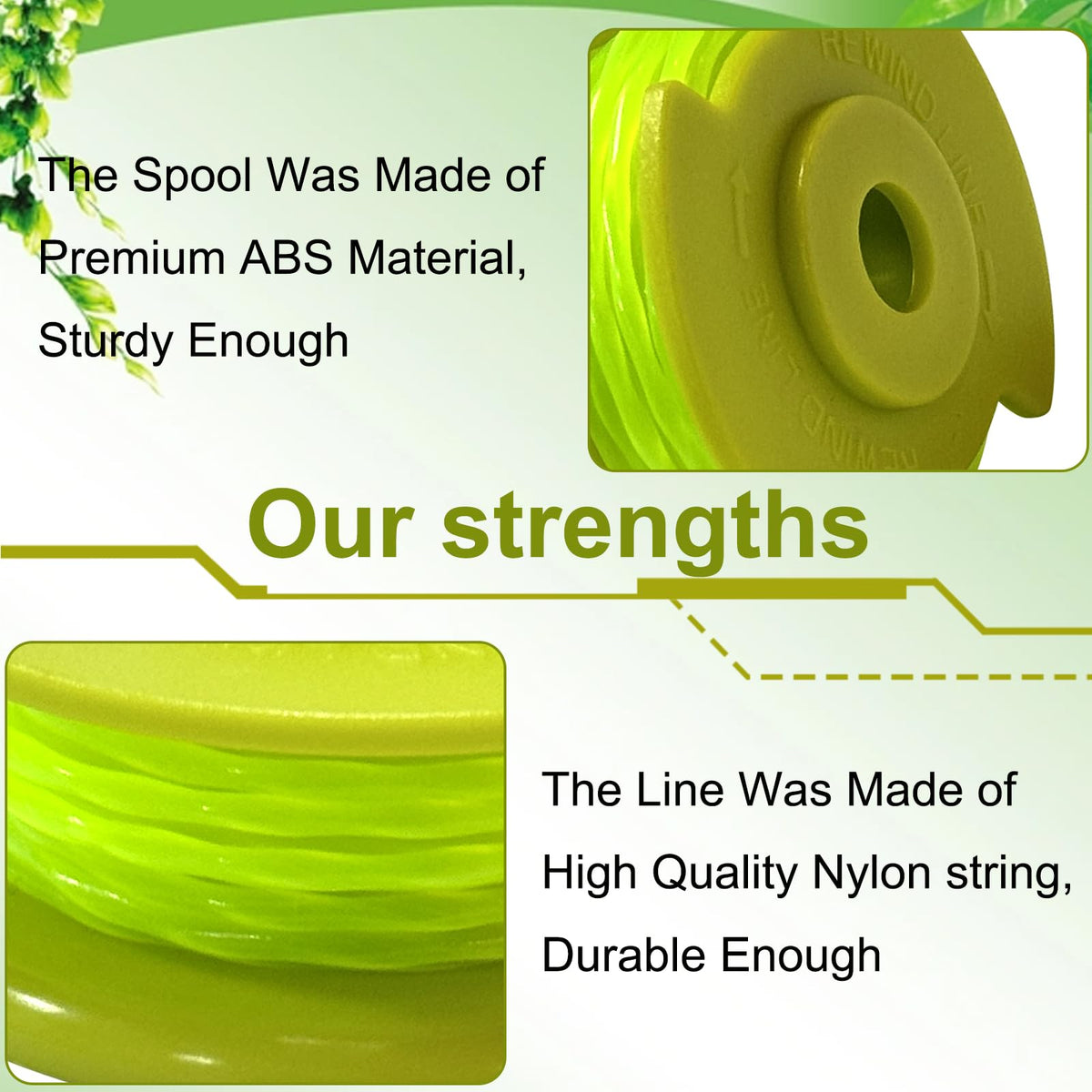 texasrun Ryobi One+ trimmer line 0.08 inch diameter, 11 ft for precise edging.