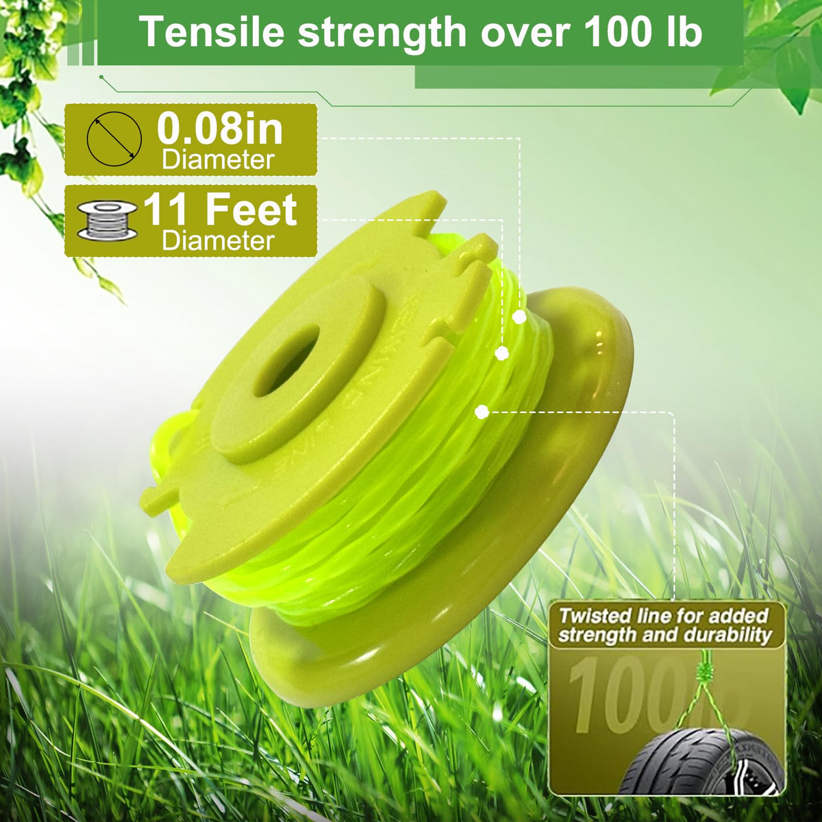 texasrun Ryobi spool line compatibility for RY2400 and RY40001, reliable yard work.