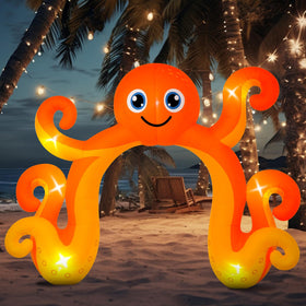 Teyva Daily octopus arch adds seaside vibes to beach parties.