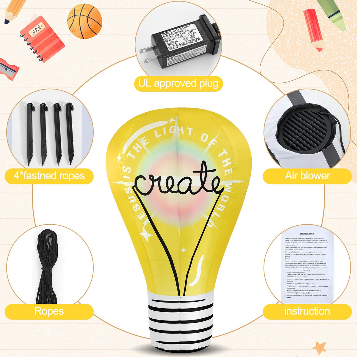 Teyva Daily VBS cross pattern highlights theme and learning moments on the bulb