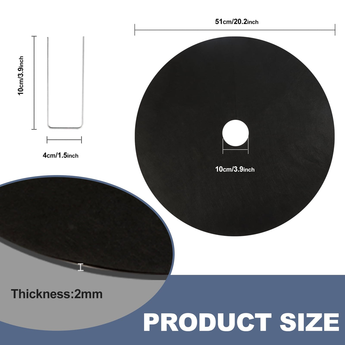 Tezhile round tree protector mat encircling roots allows airflow and nutrient penetration