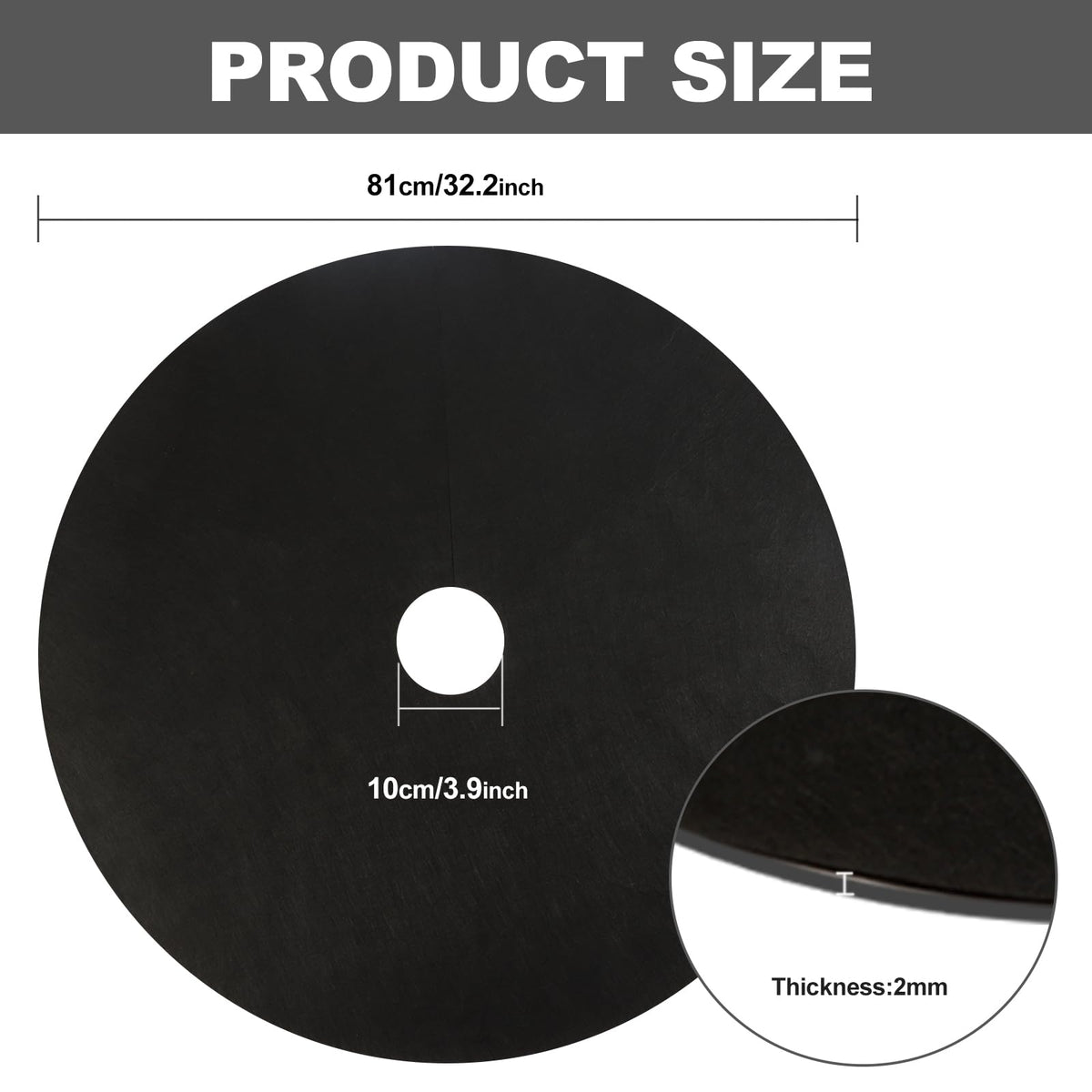 Tezhile root-protection barrier ring keeps mower blades away from tree roots.