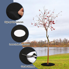Tezhile u-shaped garden stakes securing the mat in heavy soil