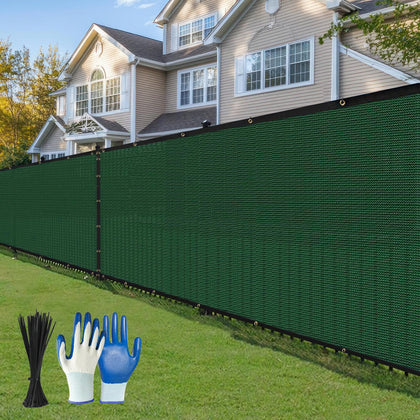 TFMUZERT 6x50 fence privacy screen in green blocks nosy views for patio privacy