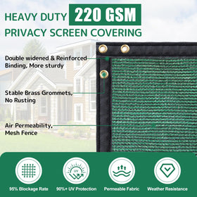 TFMUZERT fence-screen with brass grommets ensures durable, secure installation