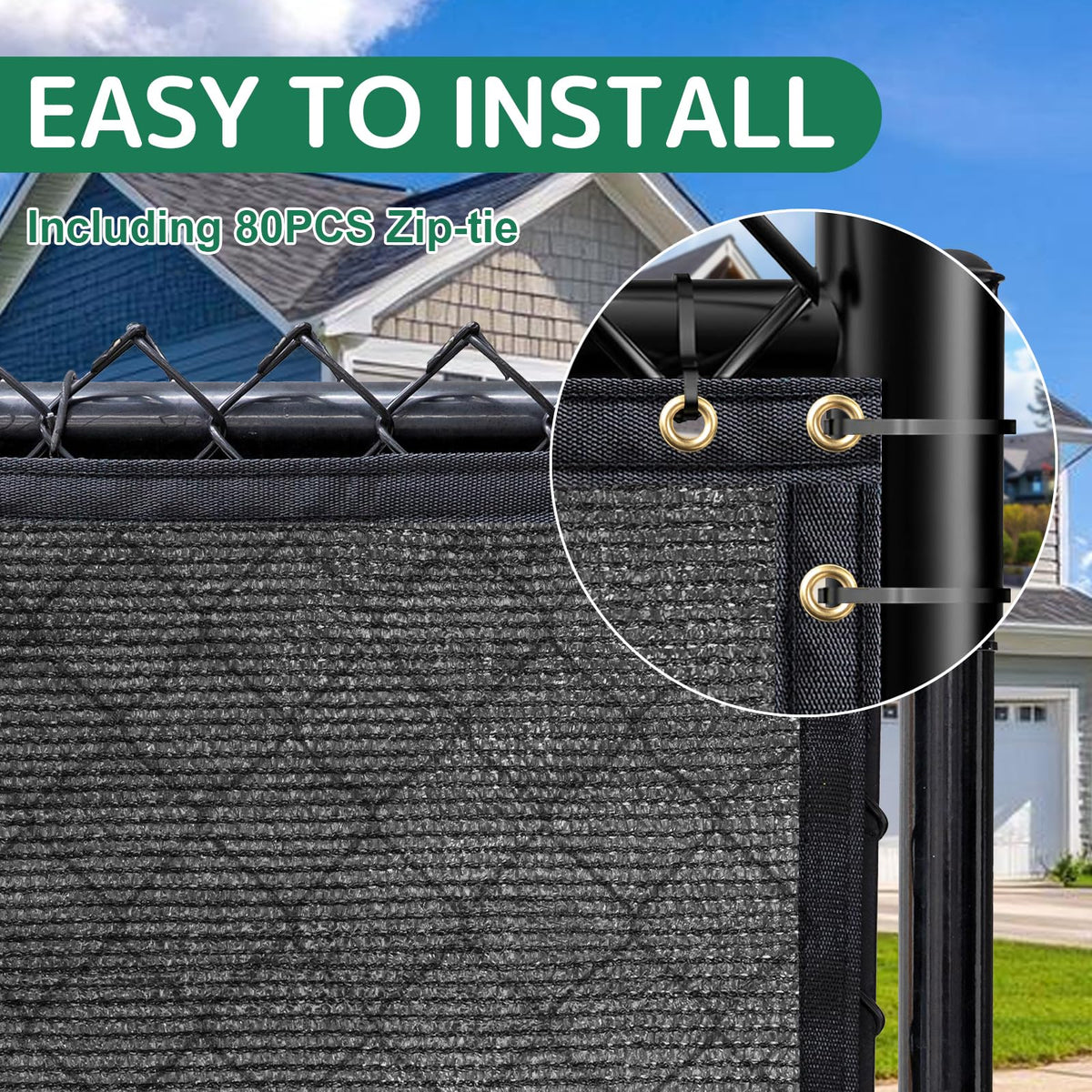 TFMUZERT heavy-duty HDPE fence screen enhances durability for busy sites.