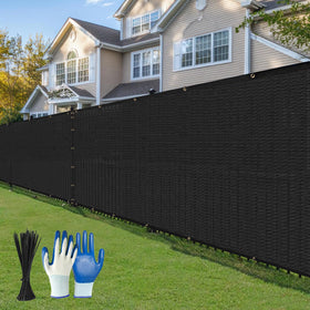 TFMUZERT privacy fence screen 6ft x 50ft blocks views for outdoor privacy.