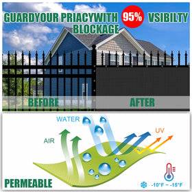 TFMUZERT weatherproof fence panel withstands rain and sun for year-round use.