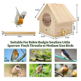 Tfwadmx hanging birdhouse with loop for easy outdoor installation.