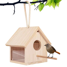 Tfwadmx wooden bird house exterior wood construction for garden charm