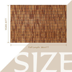 Tgzwme bamboo fence covering for patio brown creates decorative boundary