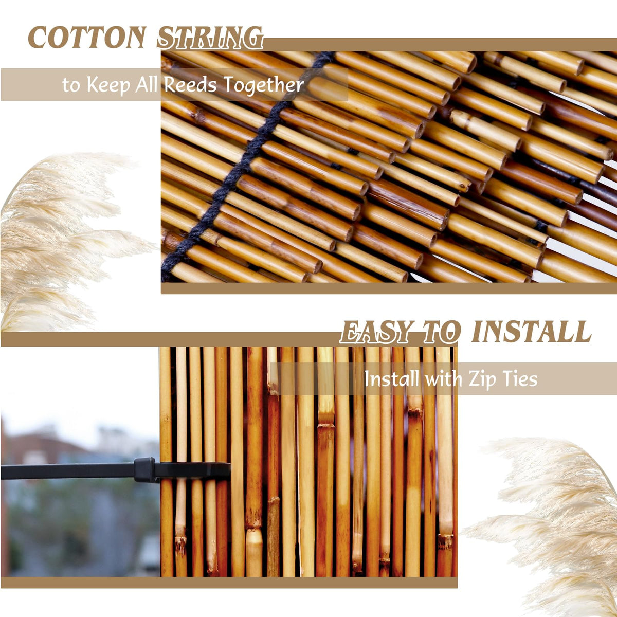 Tgzwme easy-install fence roll shown with simple attachment options