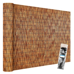 Tgzwme natural reed fence panel offers rustic privacy for yard spaces