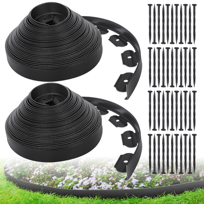 Thanger edging border shows flexible design for curved garden beds