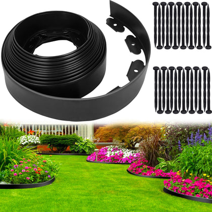 Thanger 3in x 50ft edging border bends easily for curved garden borders