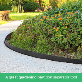 Thanger edging kit includes 75 spikes for secure, no-dig installation
