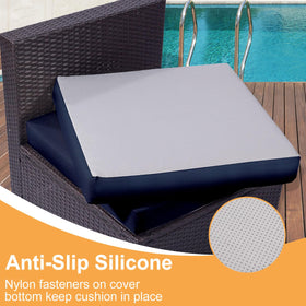 Thankyall navy cushion cover fabric detail highlighting durable material