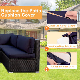 Thankyall navy cushion cover UV protection for color longevity