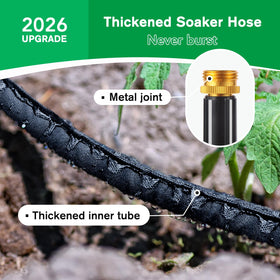 Thanlyn flat drip irrigation hose 75ft for beds and borders.