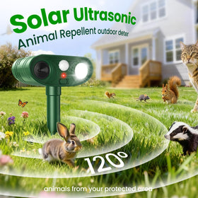 Thcritter motion-sensor device activates at 110 degrees to guard your yard