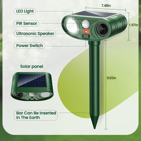 Thcritter top-mounted solar panel provides efficient charging for yard use.