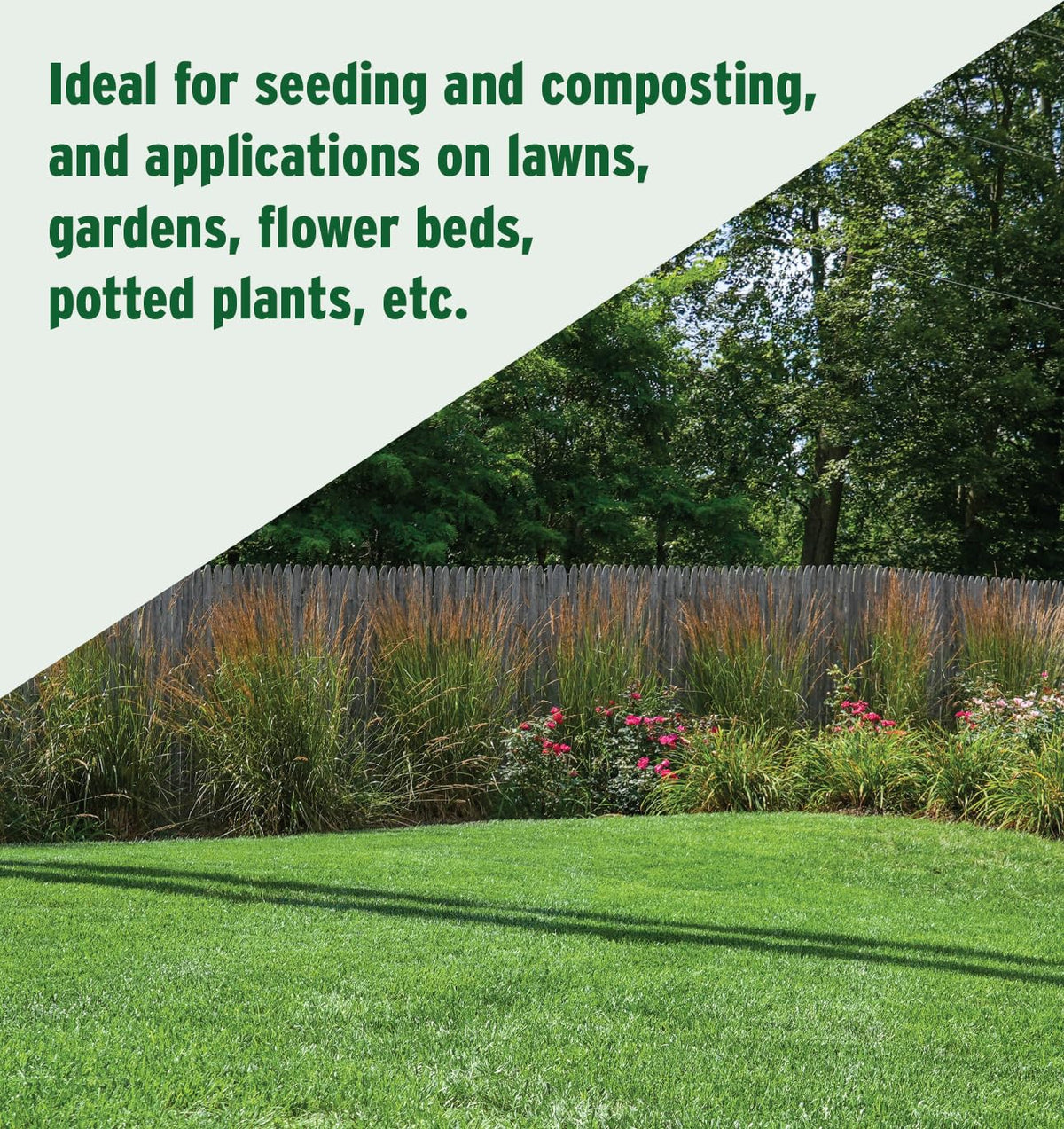 Garden enrichment shows nutrients and moisture being held for plants.