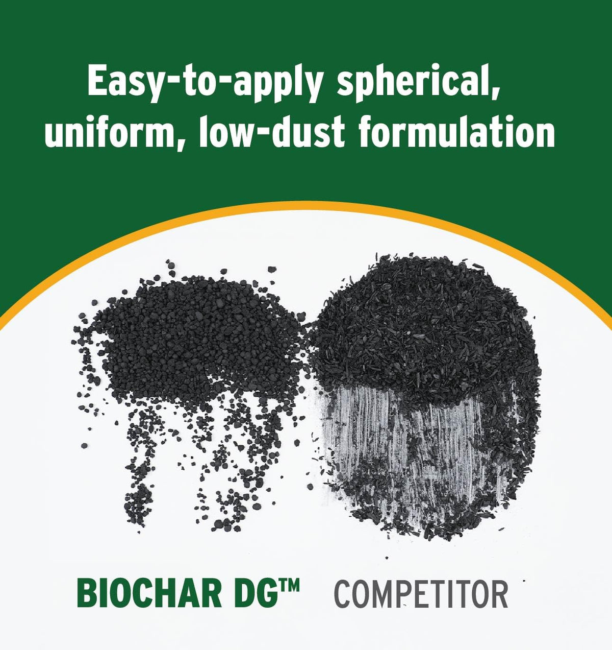 Lawn seeding with BioChar DG promotes soil readiness for new turf.