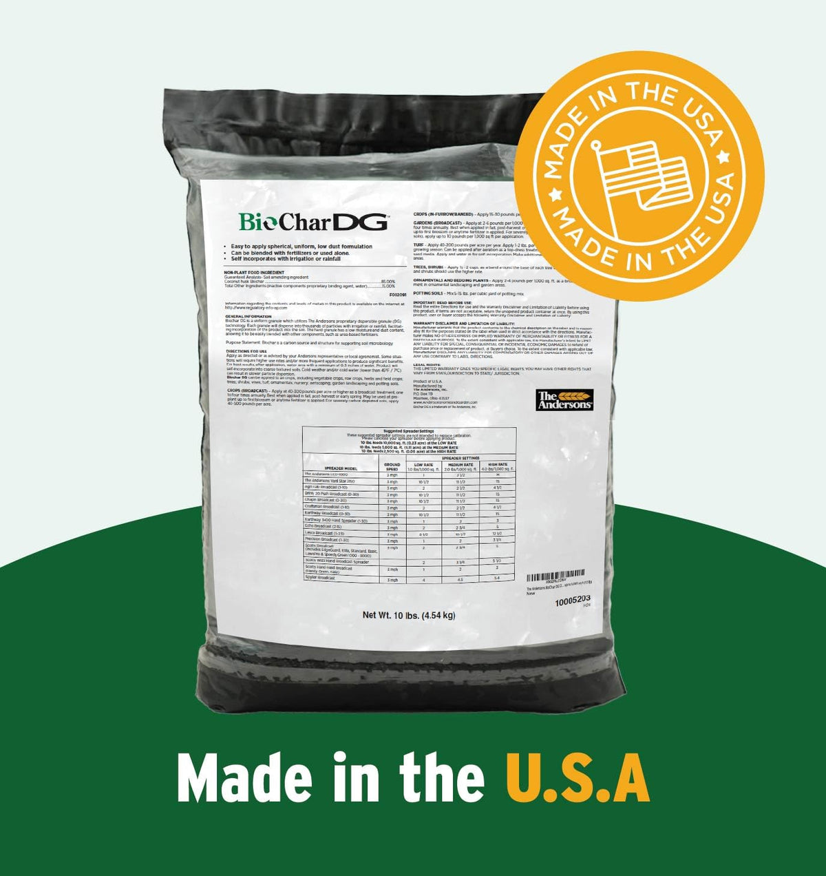 Pots and plants benefit from BioChar DG's versatile application.