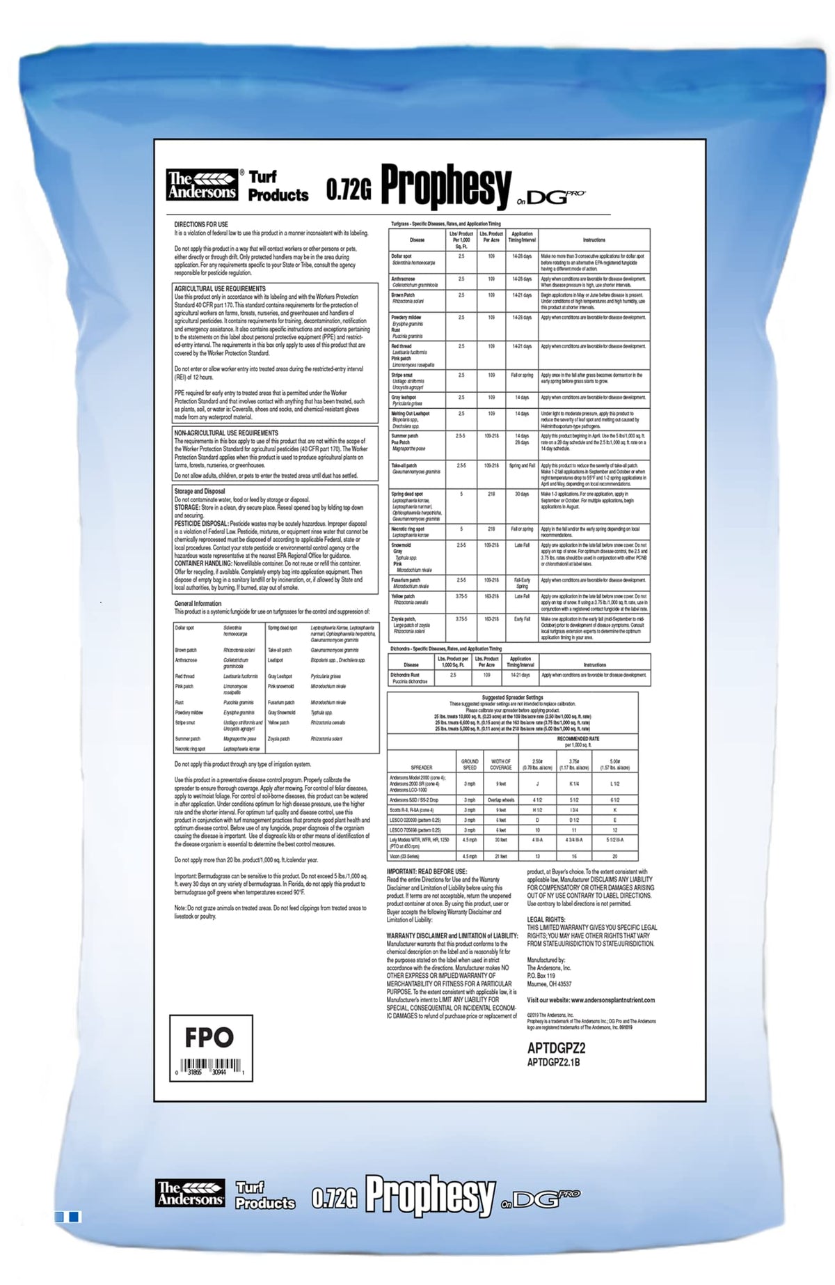 25 lb bag covers up to 10,000 sq ft for medium to large lawns.