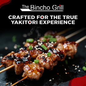 The Bincho Grill ideal for skewers, meats, seafood, and vegetables with focused heat.