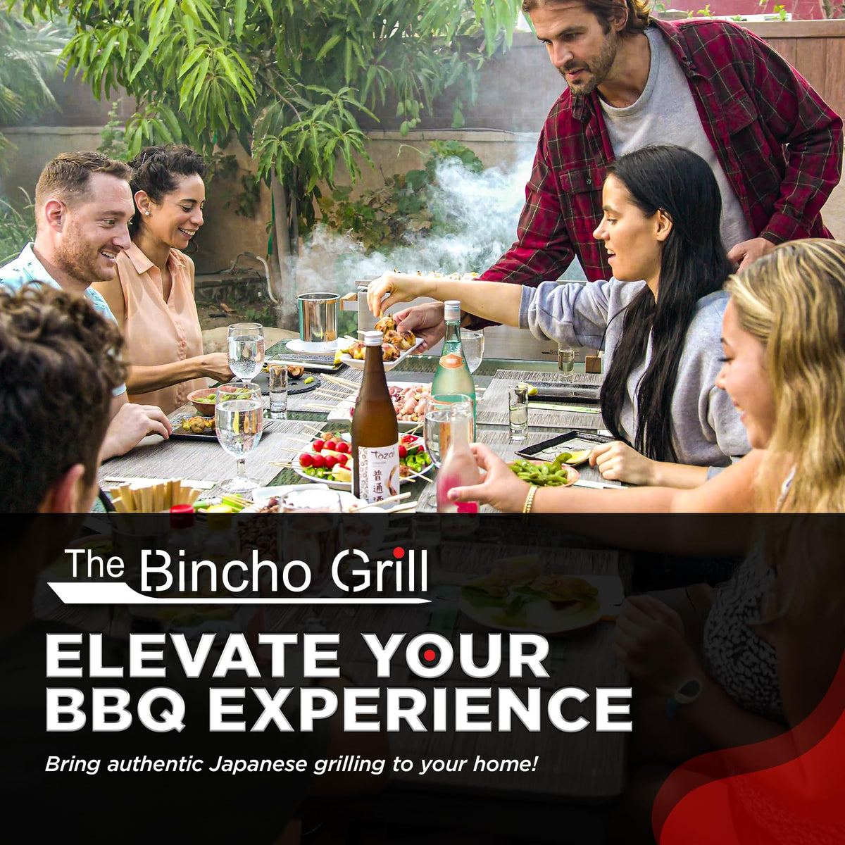 The Bincho Grill Classic Binchotan in a yakitori grill for precise heat control