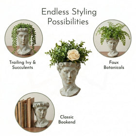 The Bridge Collection indoor-outdoor decor planter adapts to any setting.