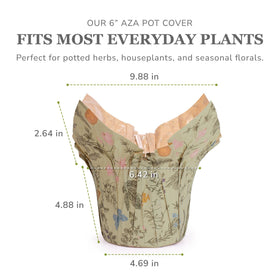 The Florist Supply Premium 6-inch AZA cover features floral illustrations to elevate decor.