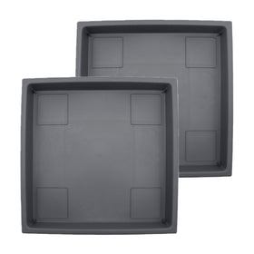 The HC Companies 11-inch square plant saucer keeps indoor surfaces dry under pots