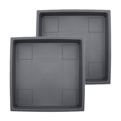 The HC Companies 11-inch square plant saucer keeps indoor surfaces dry under pots