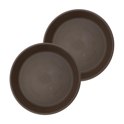 The HC Companies 12-inch classic round plant saucer protects surfaces from water.