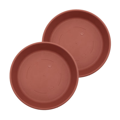 The HC Companies 12-inch classic round plant saucer protects surfaces while catching excess water.