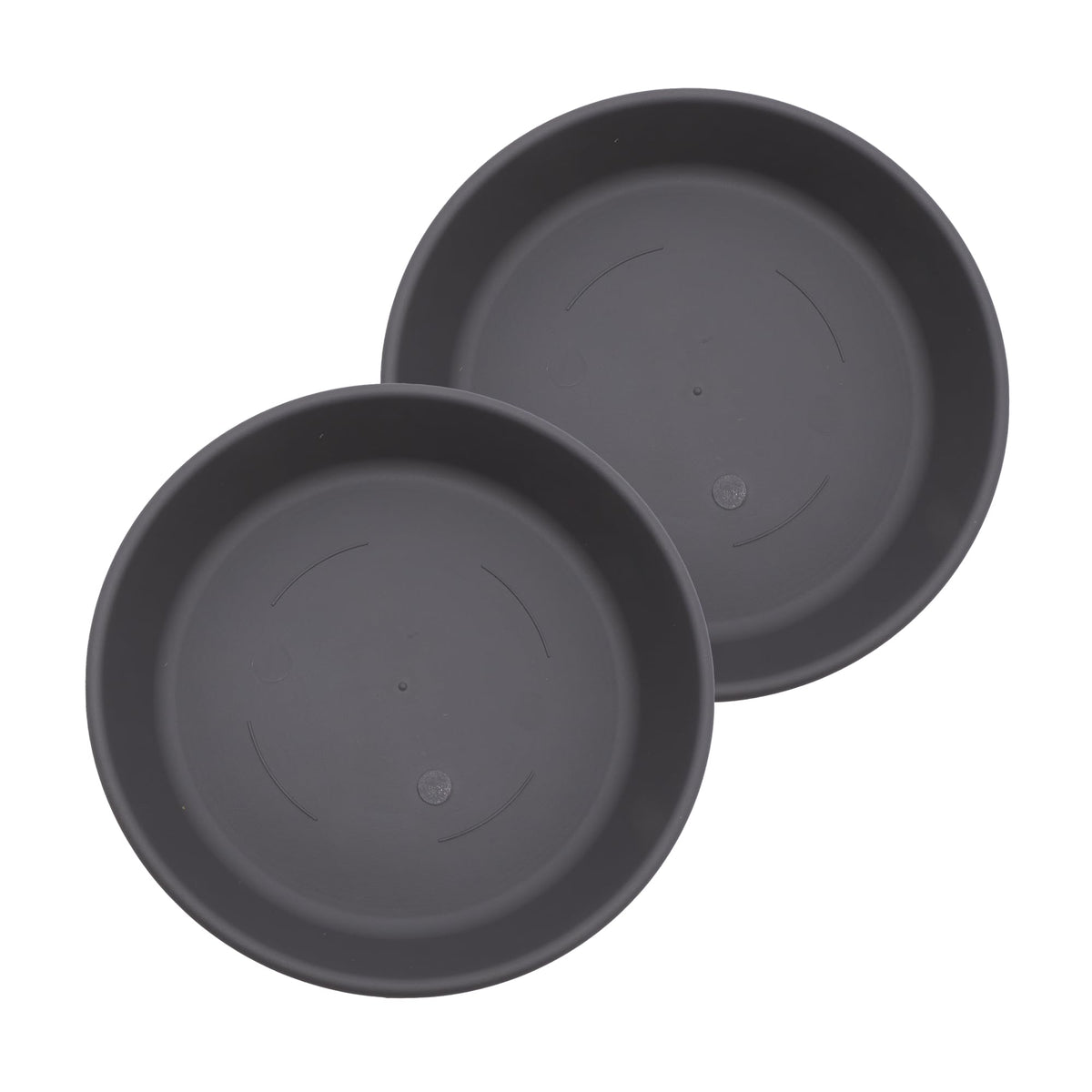 The HC Companies 14-inch round plant saucer supports pots while catching excess water.