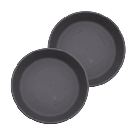 The HC Companies 14-inch round plant saucer supports pots while catching excess water.