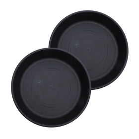 The HC Companies 14-inch round plant saucer close-up protects surfaces from drips.