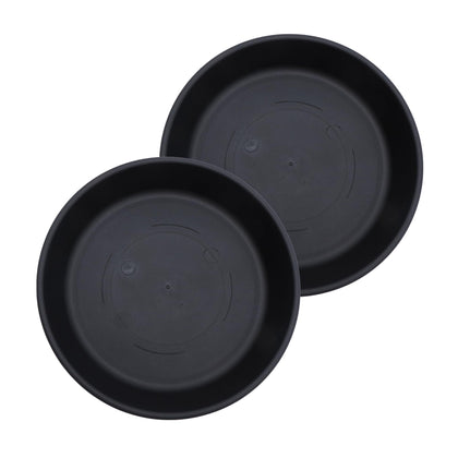 The HC Companies 14-inch round plant saucer close-up protects surfaces from drips.