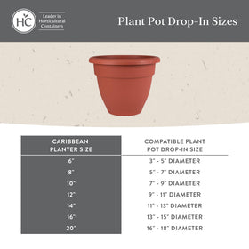 Rolled rim design adds a classic touch to any plant display.