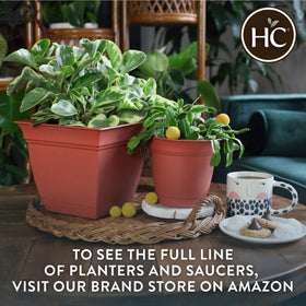 Eclipse square planter showcasing a stylish home decor display.