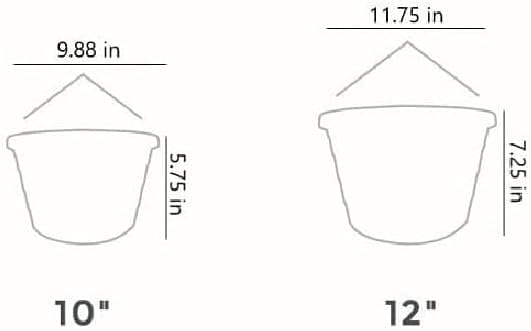 Two-pack HC Companies Euro Hanging Planters on a patio