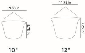 Two-pack HC Companies Euro Hanging Planters on a patio