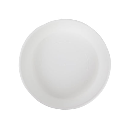 The HC Companies flower pot saucers for indoor and outdoor use supporting an 8-inch pot.