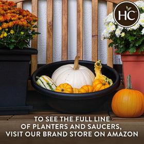 The double-layer design of The HC Companies shallow planter for durable style