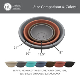 Weather-resistant material of The HC Companies shallow planter resists fading and cracking