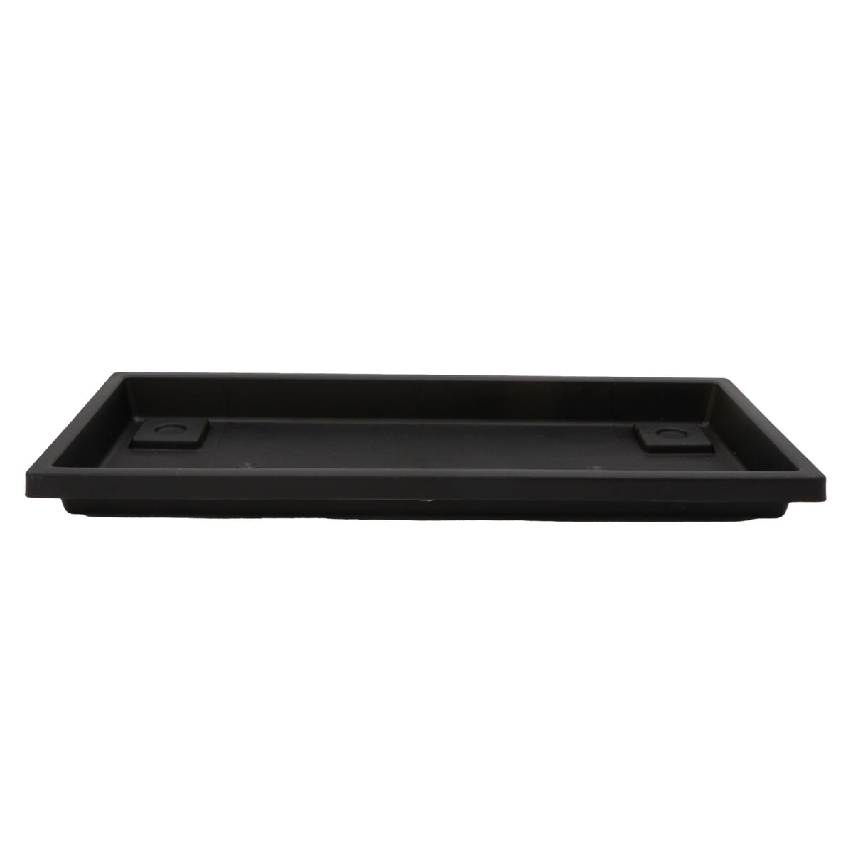 The HC Companies Venetian rectangular plant tray offers optimal water control for plants.