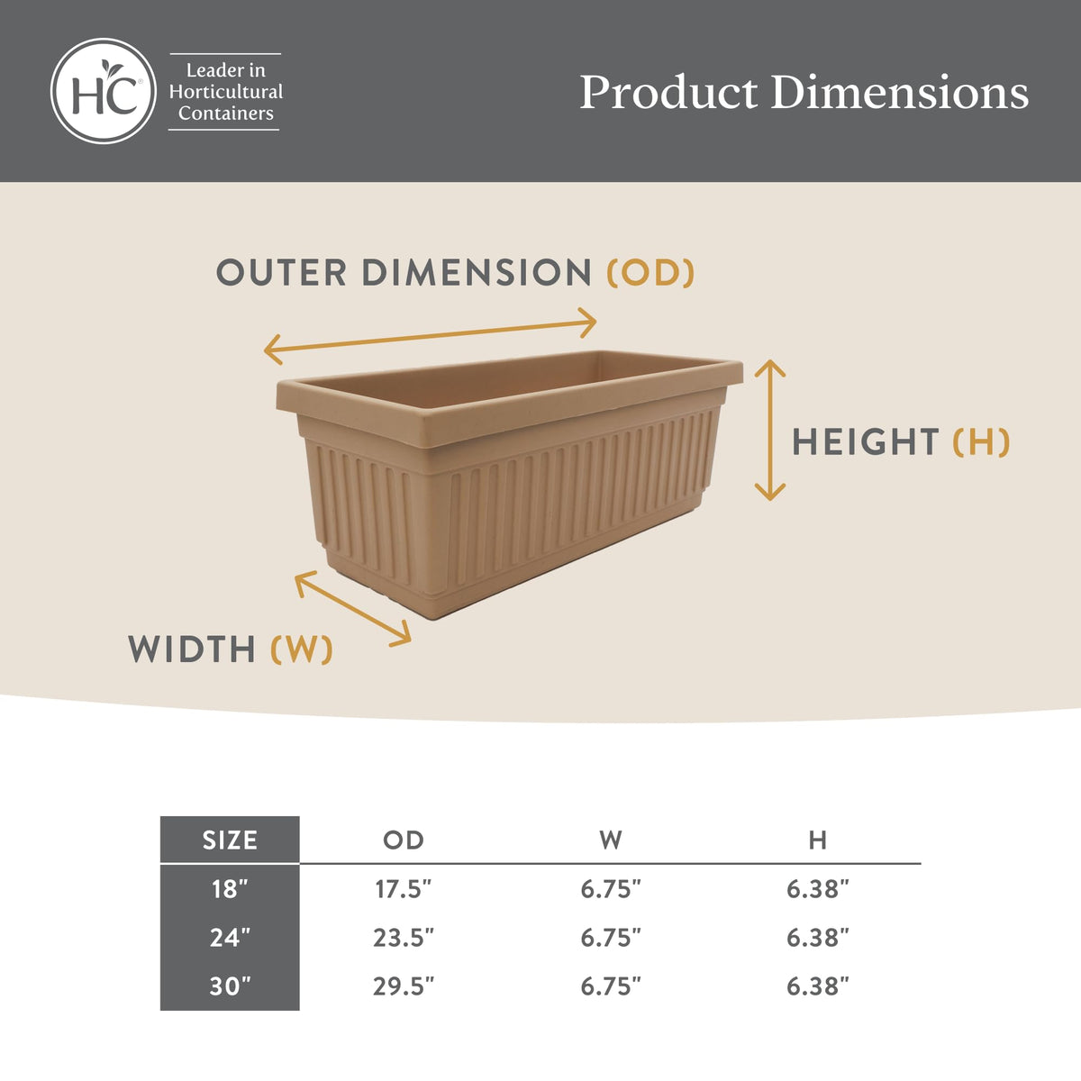 The HC Companies Venetian window planter box pairs with saucer for leakage protection